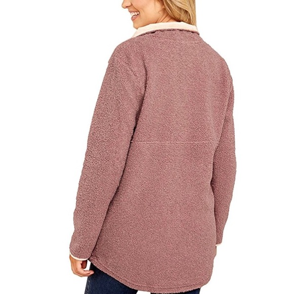 Jackets & Coats Mauve Dusty Pink Cozy Pullover Sherpa Jacket Poshmark